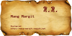 Mang Margit névjegykártya
